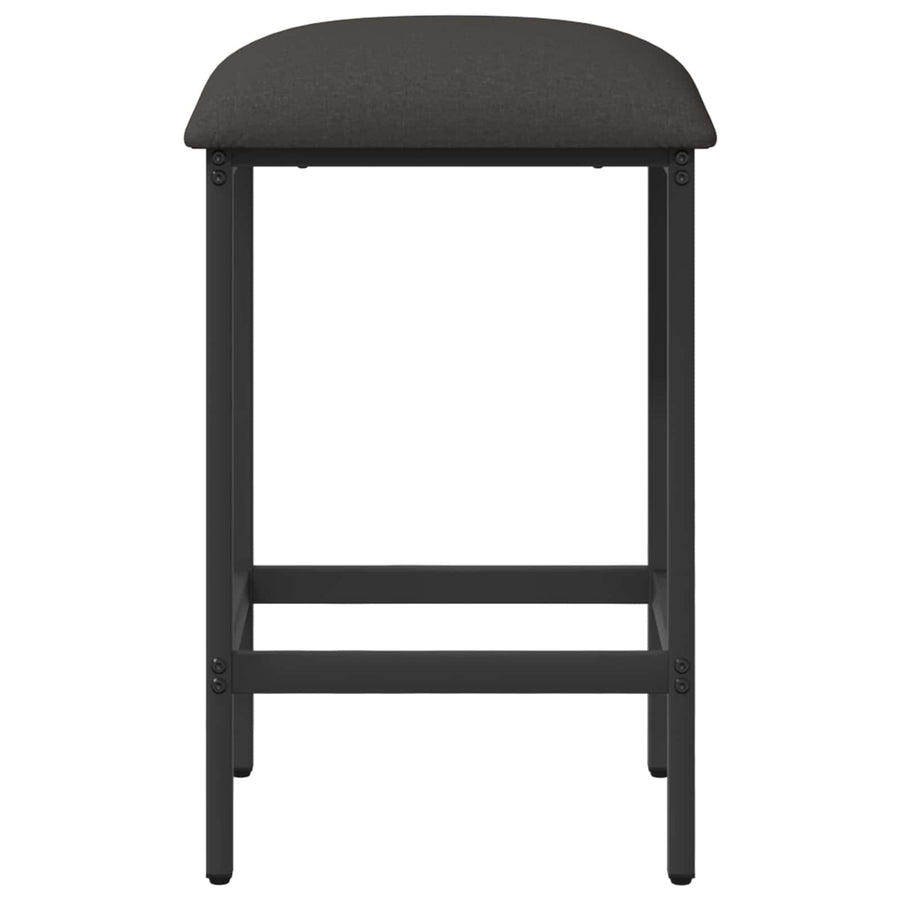 Barkruk 2 st Donkergrijs 40 x 32 x 74 cm Bewerkt hout