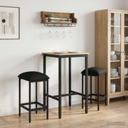 Barkruk 2 stuks zwart 74 cm engineered wood
