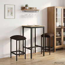 Barkruk 2 st Taupe 40 x 32 x 74 cm Bewerkt hout