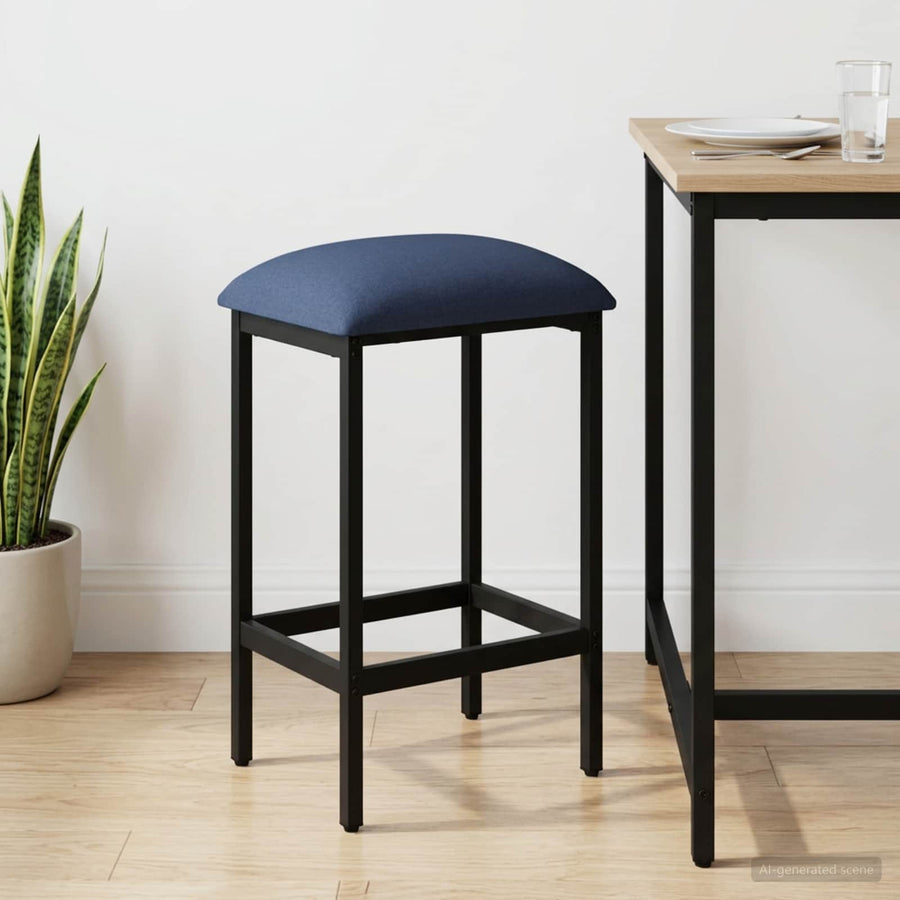 Barkruk Blauw 40 x 32 x 74 cm Bewerkt hout