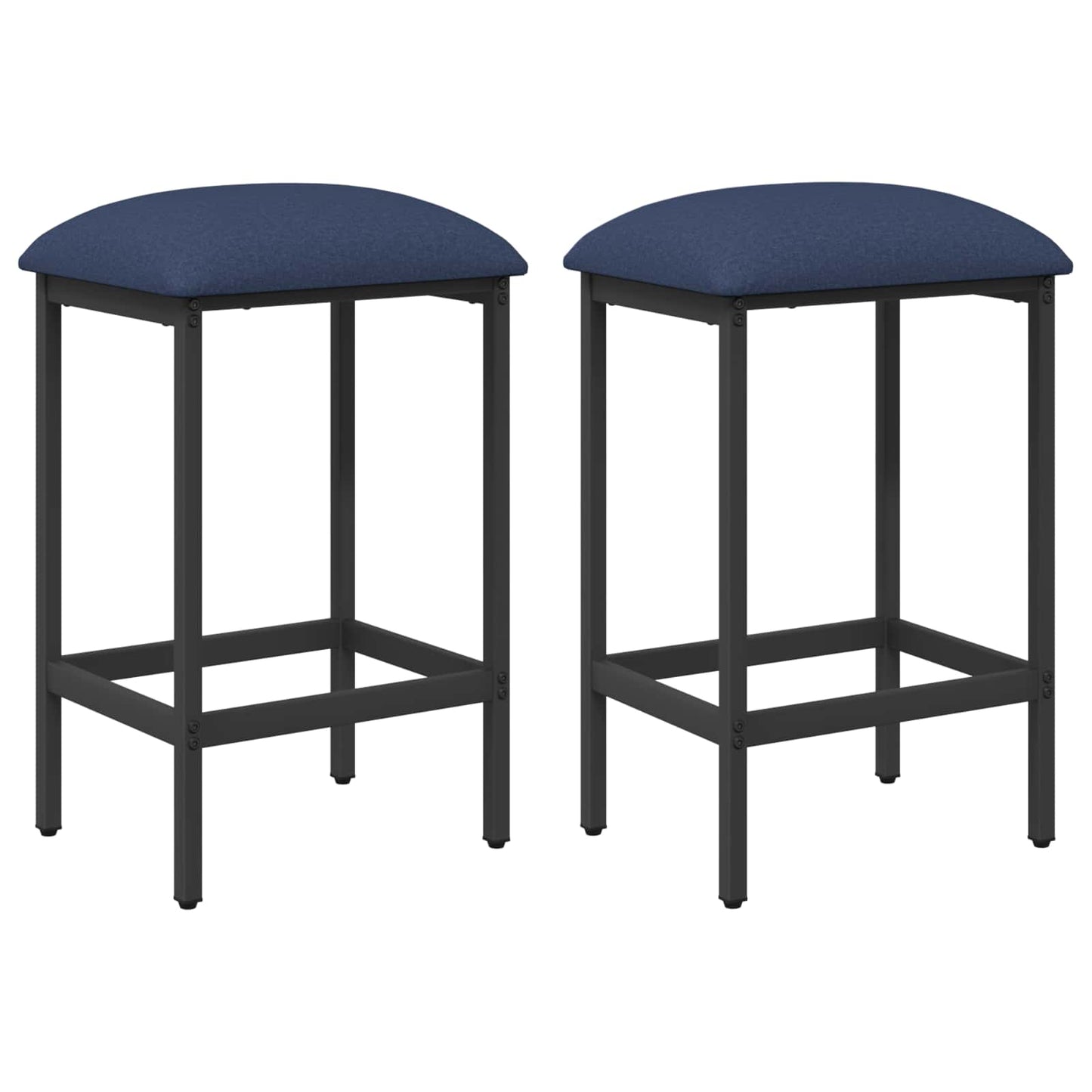 Barkruk 2 st Blauw 40 x 32 x 74 cm Bewerkt hout
