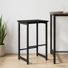 Barkruk Zwart eiken 40 x 32 x 64 cm Bewerkt hout