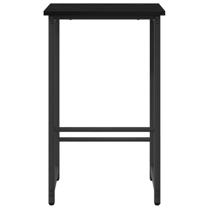 Barkruk Zwart eiken 40 x 32 x 64 cm Bewerkt hout