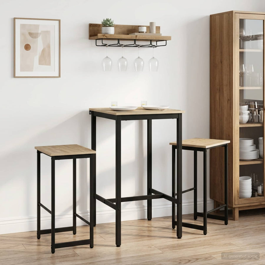 Barkruk 2 st Sonoma Eiken 40 x 32 x 64 cm Bewerkt hout