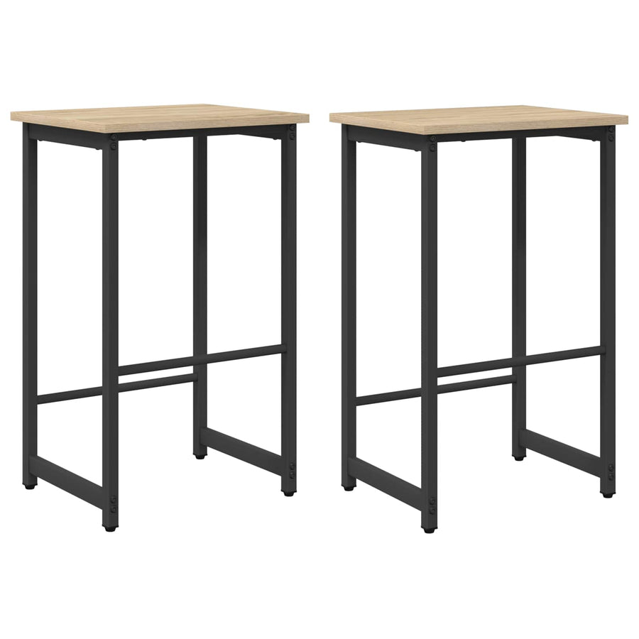 Barkruk 2 st Sonoma Eiken 40 x 32 x 64 cm Bewerkt hout