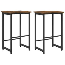 Barkruk 2 st Gerookt eiken 40 x 32 x 64 cm Bewerkt hout