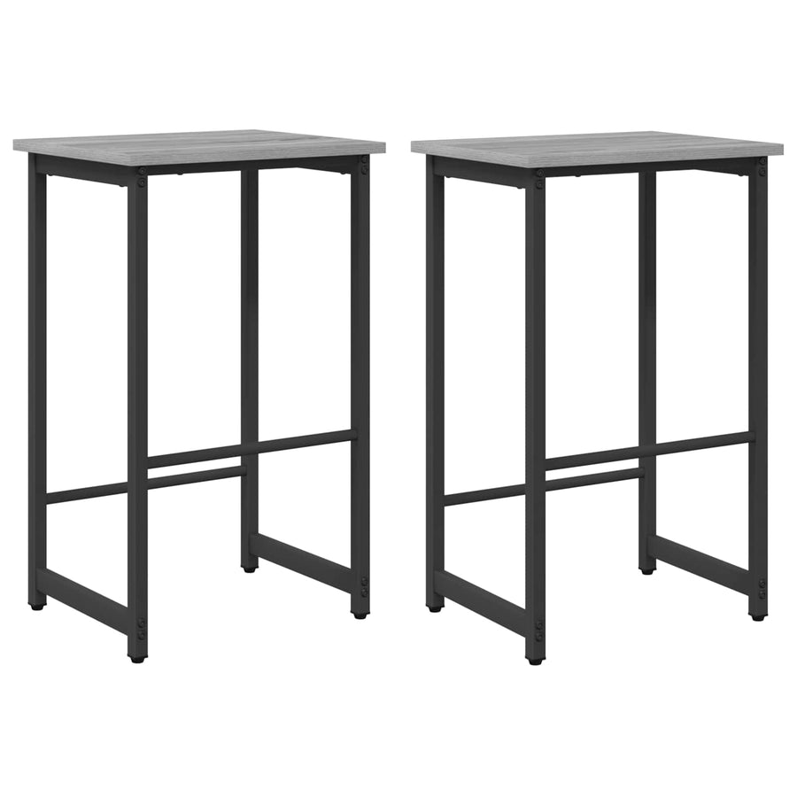 Barkruk 2 st Grijs Sonoma 40 x 32 x 64 cm Bewerkt hout