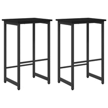 Barkruk 2 st Zwart eiken 40 x 32 x 74 cm Bewerkt hout