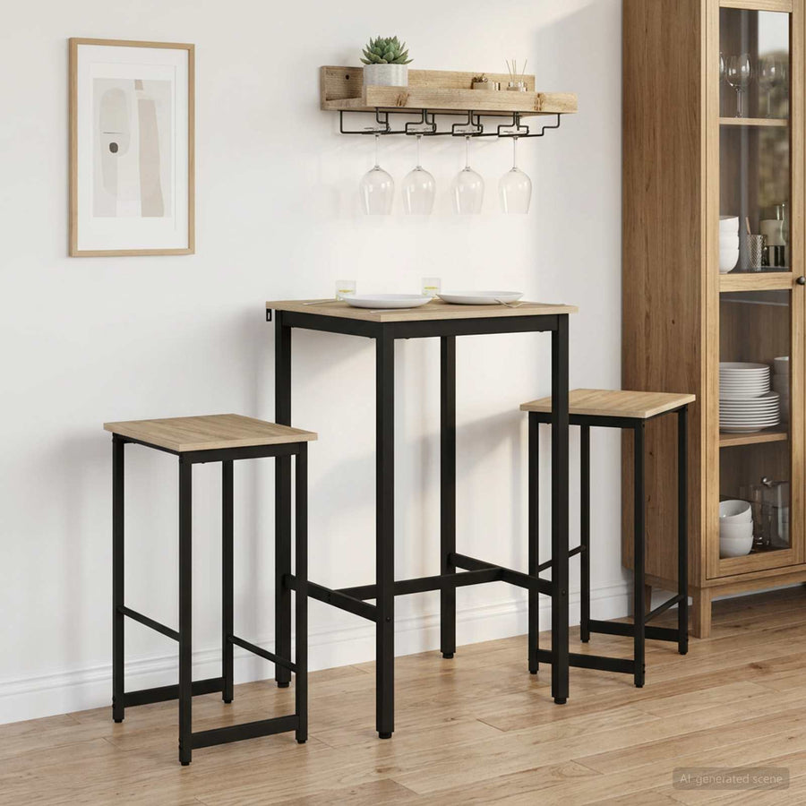 Barkruk 2 st Sonoma Eiken 40 x 32 x 74 cm Bewerkt hout