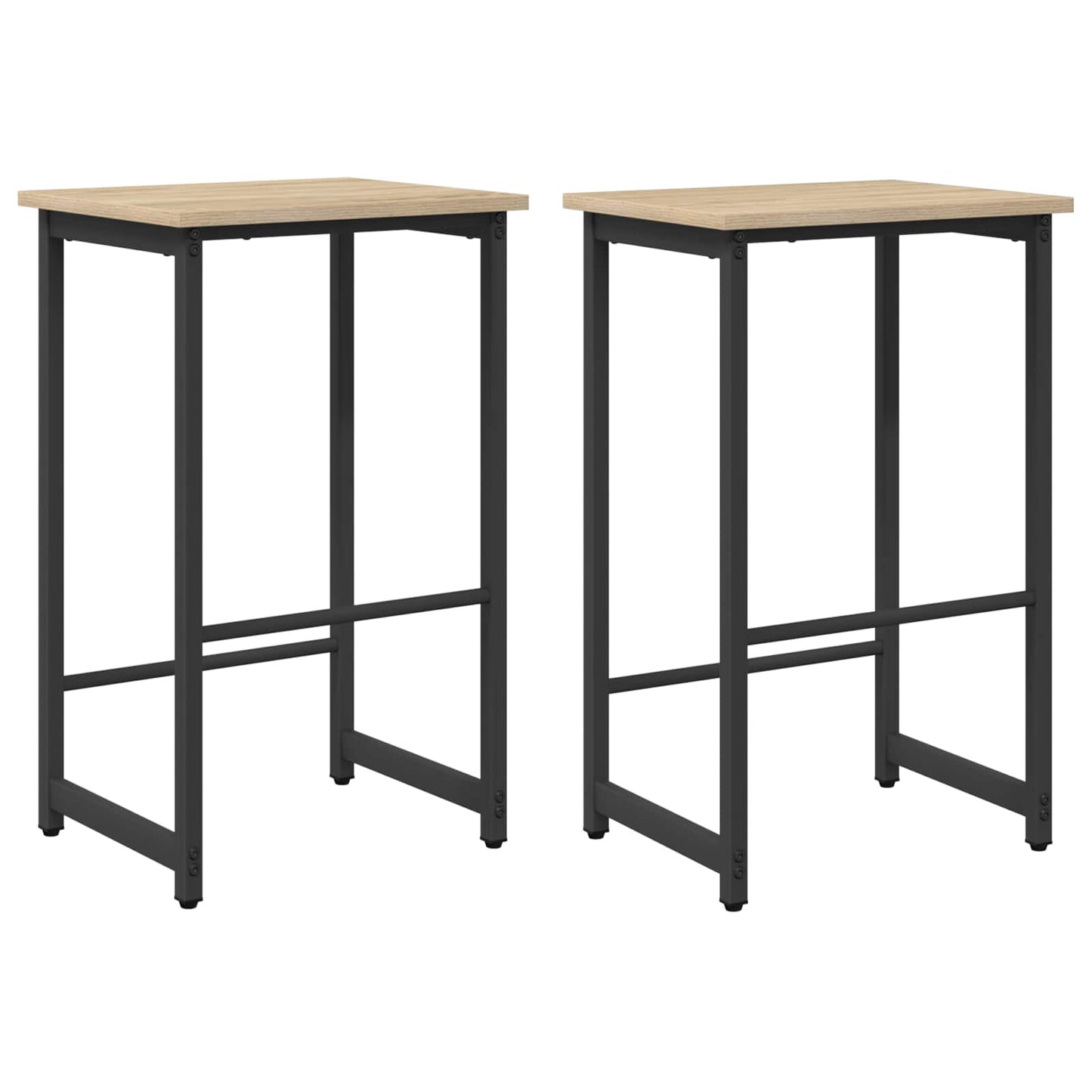 Barkruk 2 st Sonoma Eiken 40 x 32 x 74 cm Bewerkt hout