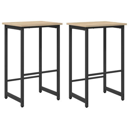 Barkruk 2 st Sonoma Eiken 40 x 32 x 74 cm Bewerkt hout