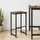 Barkruk gerookt eiken 40x32x74 cm bewerkt hout