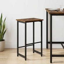 Barkruk Gerookt eiken 40 x 32 x 74 cm Bewerkt hout