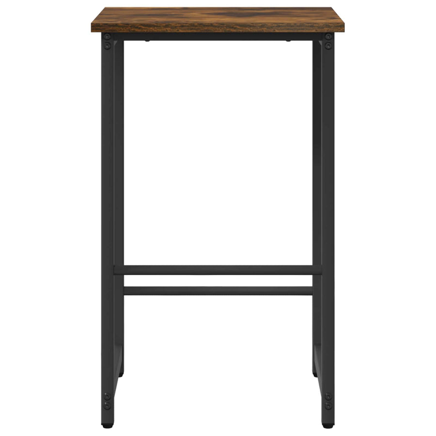 Barkruk 2 st Gerookt eiken 40 x 32 x 74 cm Bewerkt hout