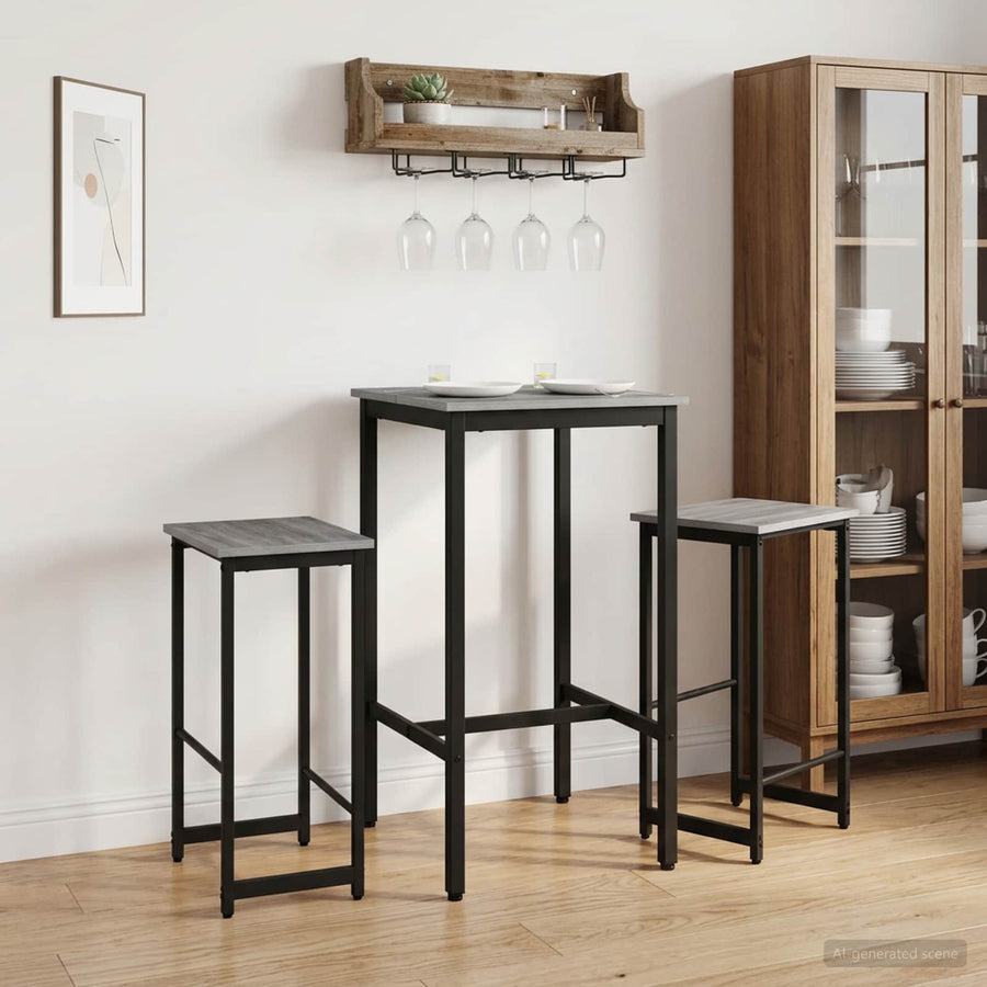 Barkruk 2 st Grijs Sonoma 40 x 32 x 74 cm Bewerkt hout