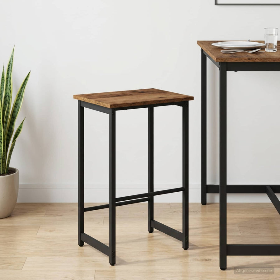 Barkruk Oud hout 40 x 32 x 74 cm Bewerkt hout