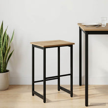 Barkruk Artisanaal eiken 40 x 32 x 74 cm Bewerkt hout