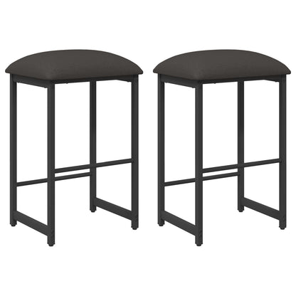 Barkruk 2 st Donkergrijs 40 x 32 x 64 cm Bewerkt hout