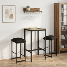 Barkruk 2 st Zwart 40 x 32 x 64 cm Bewerkt hout