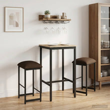 Barkruk 2 st Taupe 40 x 32 x 64 cm Bewerkt hout