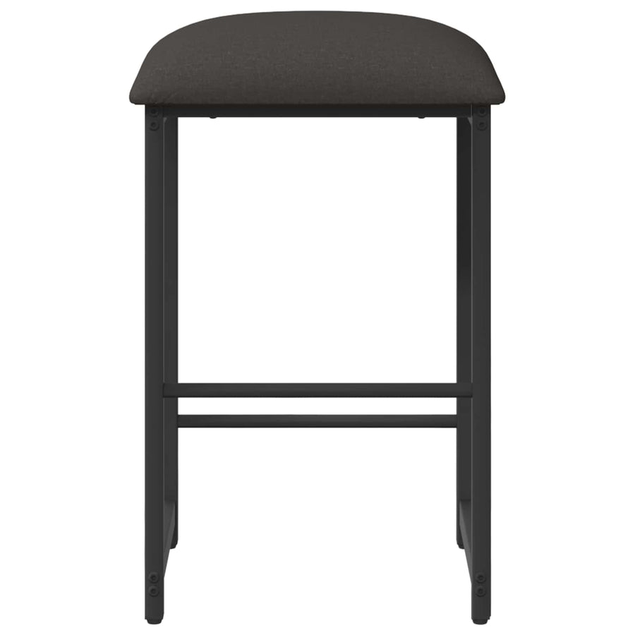 Barkruk 2 st Donkergrijs 40 x 32 x 74 cm Bewerkt hout