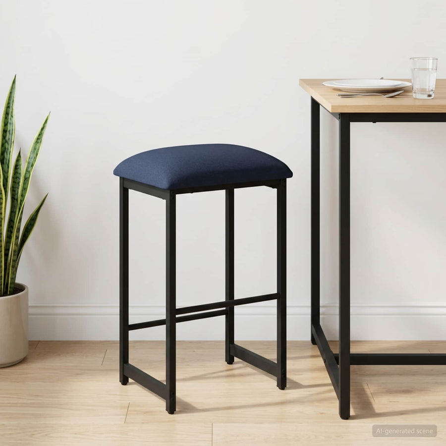 Barkruk Blauw 40 x 32 x 74 cm Bewerkt hout