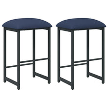Barkruk 2 st Blauw 40 x 32 x 74 cm Bewerkt hout