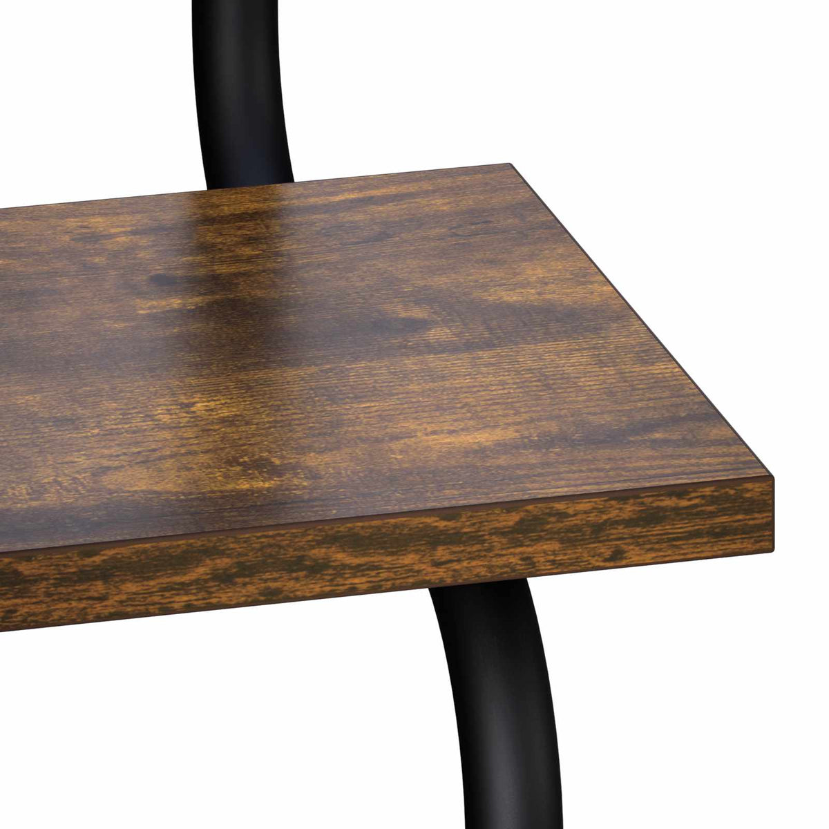 4-laags Wandplank Gerookt eiken 80 x 24,5 x 104 cm Bewerkt hout