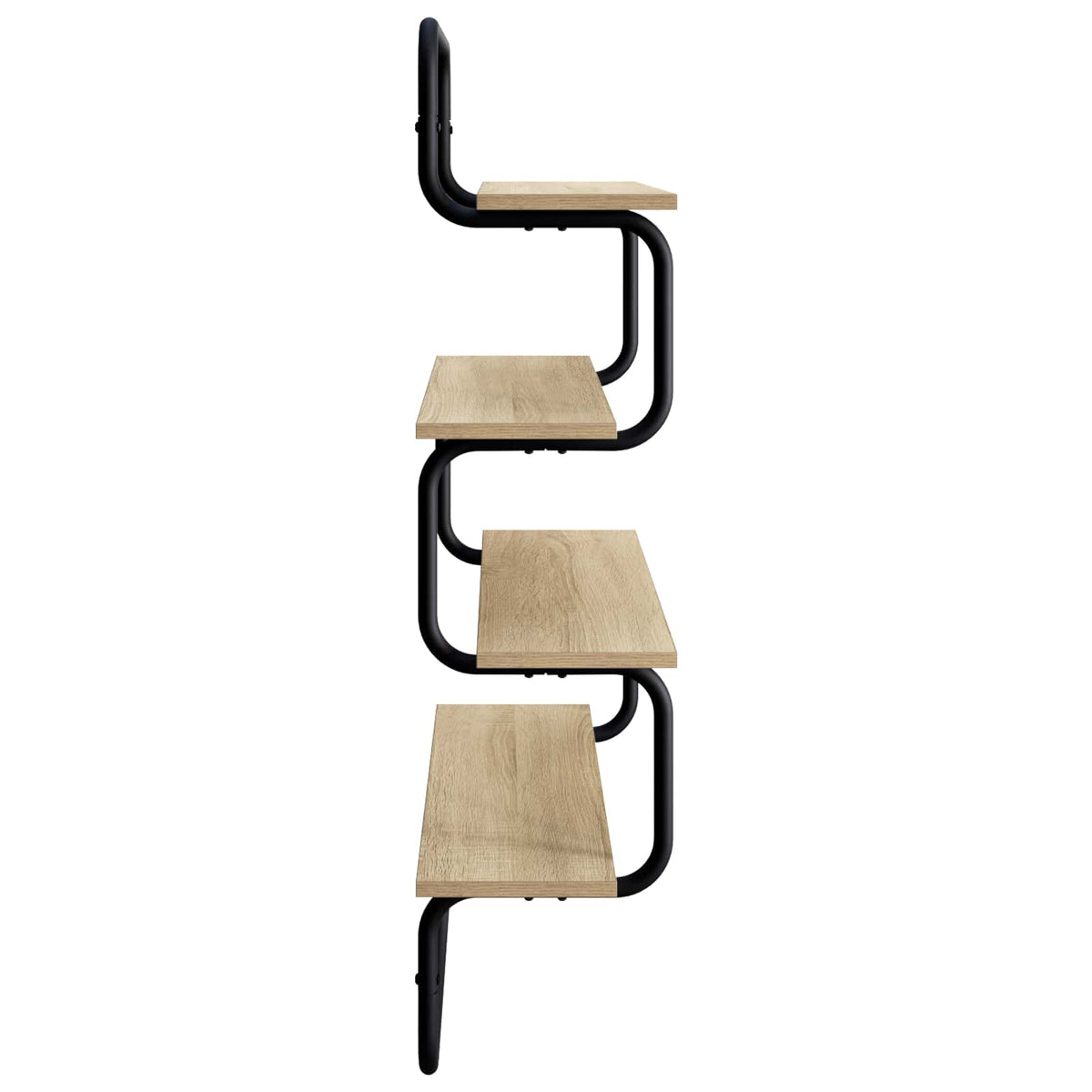 4-laags Wandplank Sonoma Eiken 60 x 24,5 x 104 cm Bewerkt hout