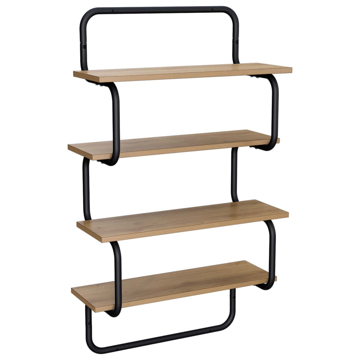 4-laags Wandplank Artisanaal eiken 40 x 24,5 x 104 cm