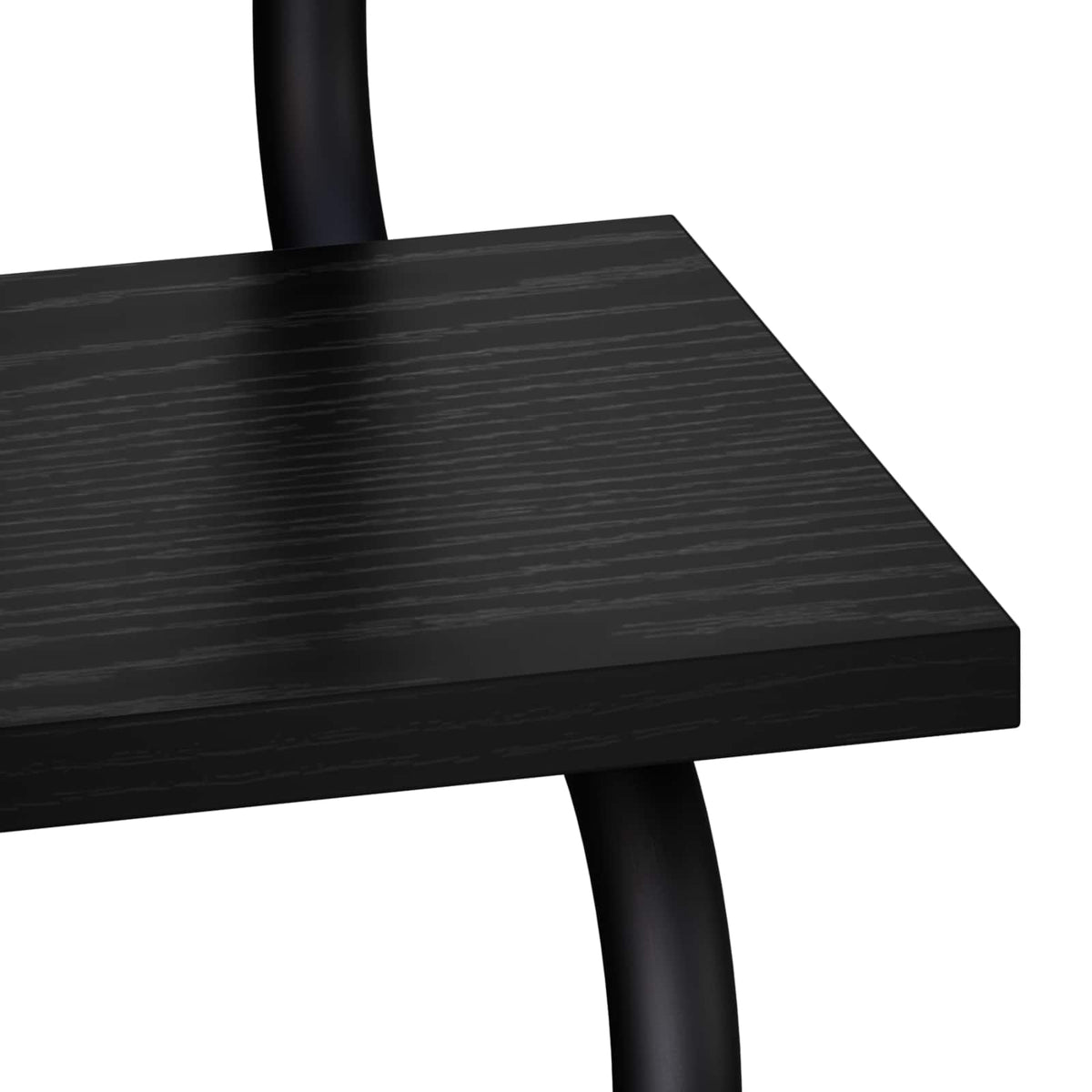 2-laags wandplank Zwart eiken 80 x 24,5 x 61 cm Bewerkt hout