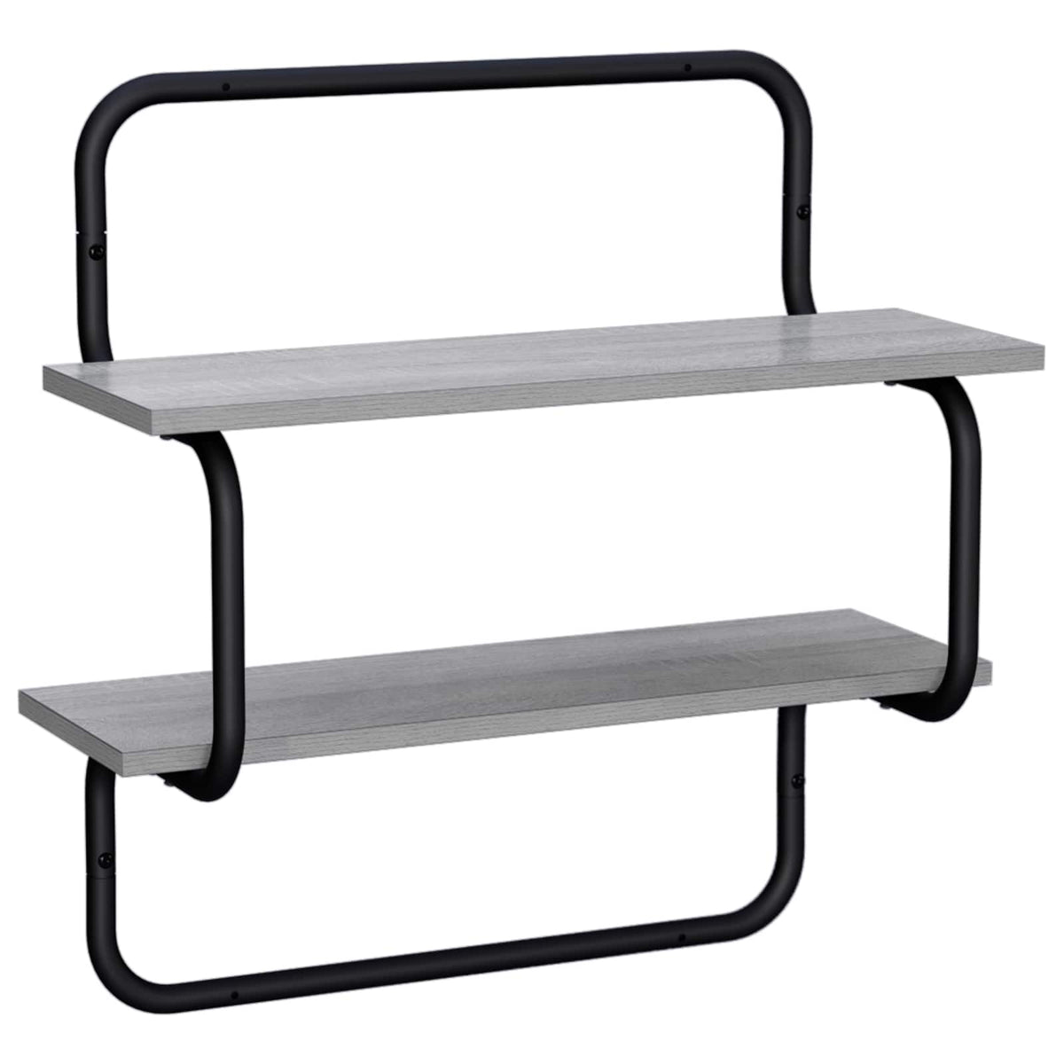 Wandplank met 2 niveaus Grijs Sonoma 80 x 24,5 x 61 cm