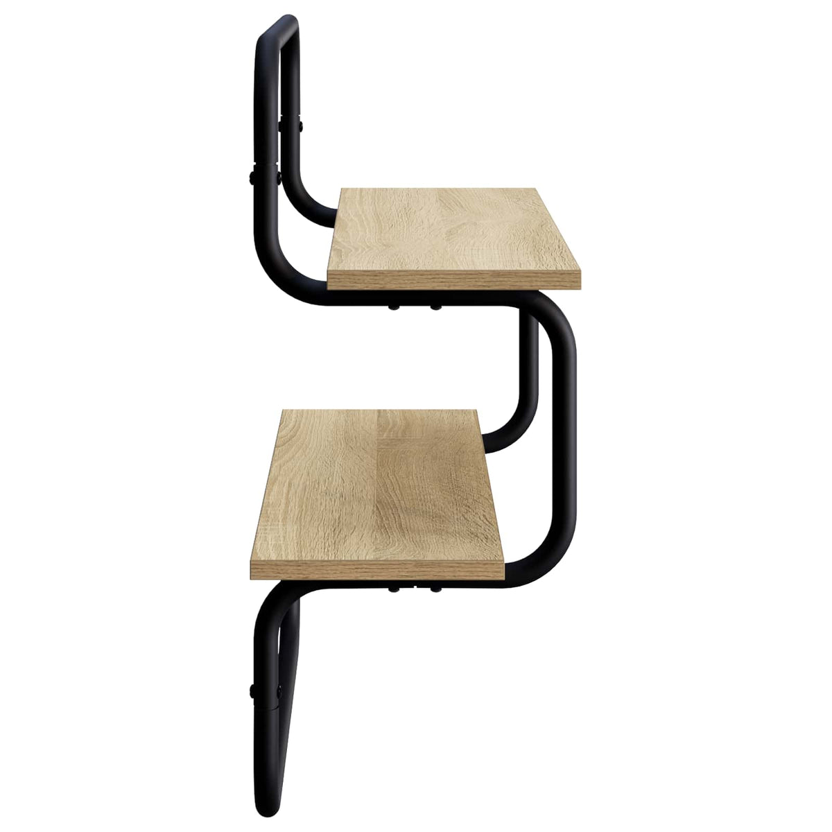 Wandplank met 2 niveaus Sonoma Eiken 60 x 24,5 x 61 cm