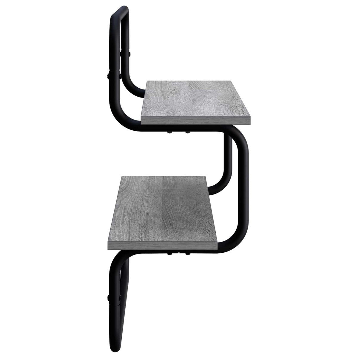 Wandplank met 2 niveaus Grijs Sonoma 60 x 24,5 x 61 cm