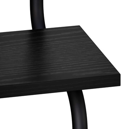 Wandrek met 2 niveaus Zwart eiken 40 x 24,5 x 61 cm