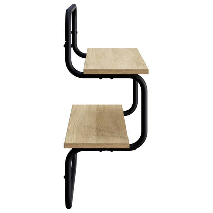 Wandplank met 2 niveaus Sonoma Eiken 40 x 24,5 x 61 cm