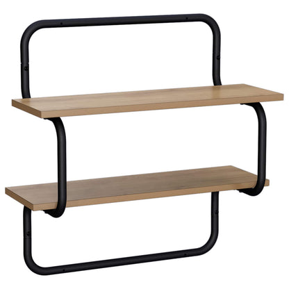 2-laags wandplank Artisan eiken 40 x 24,5 x 61 cm Bewerkt hout