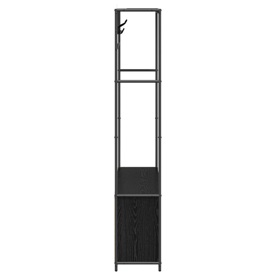 Kapstok met schoenenbank Zwart eiken 100 x 32 x 180,5 cm