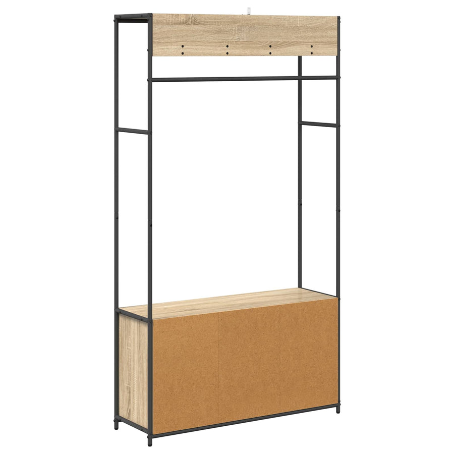 Kapstok met schoenenbank Sonoma Eiken 100 x 32 x 180,5 cm