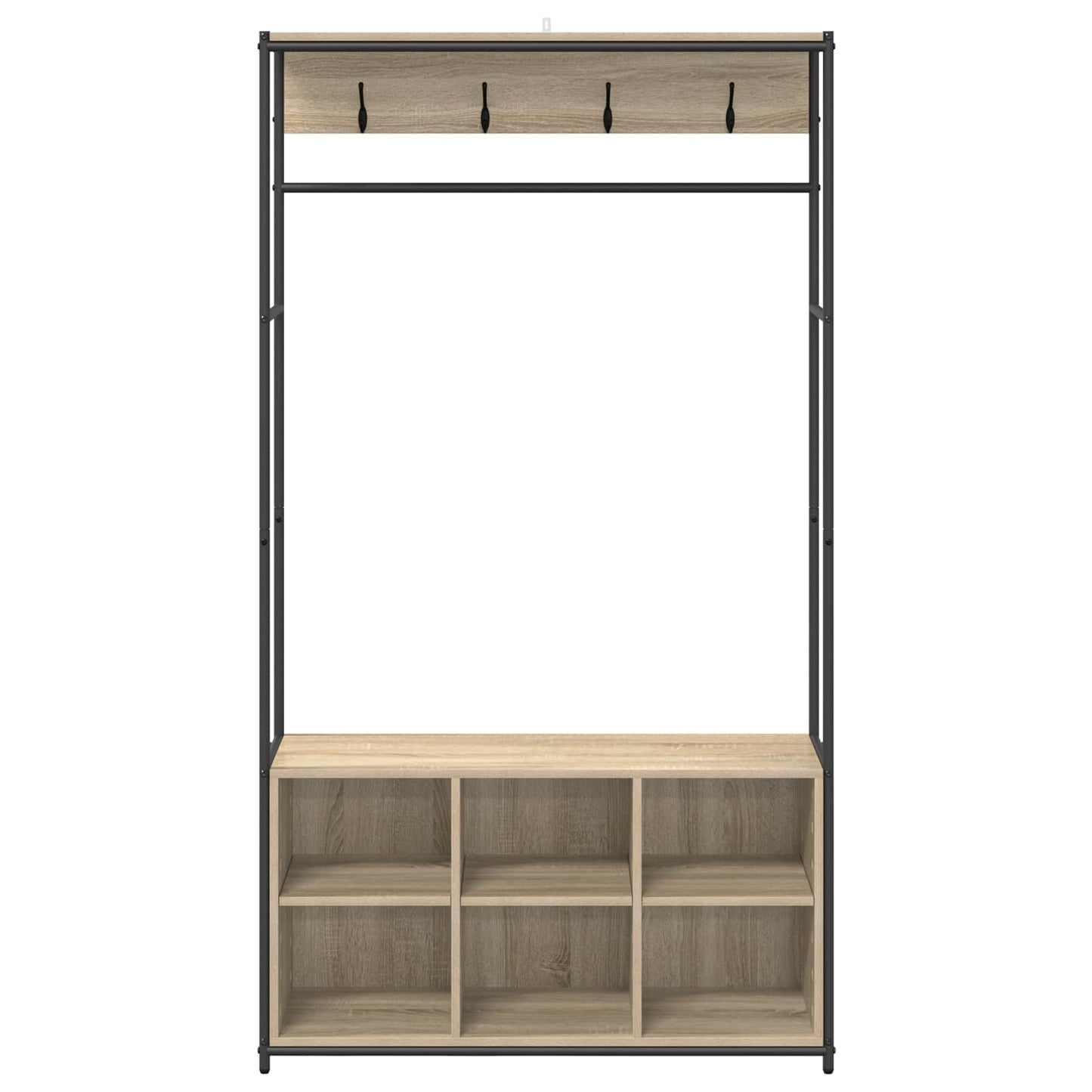 Kapstok met schoenenbank Sonoma Eiken 100 x 32 x 180,5 cm