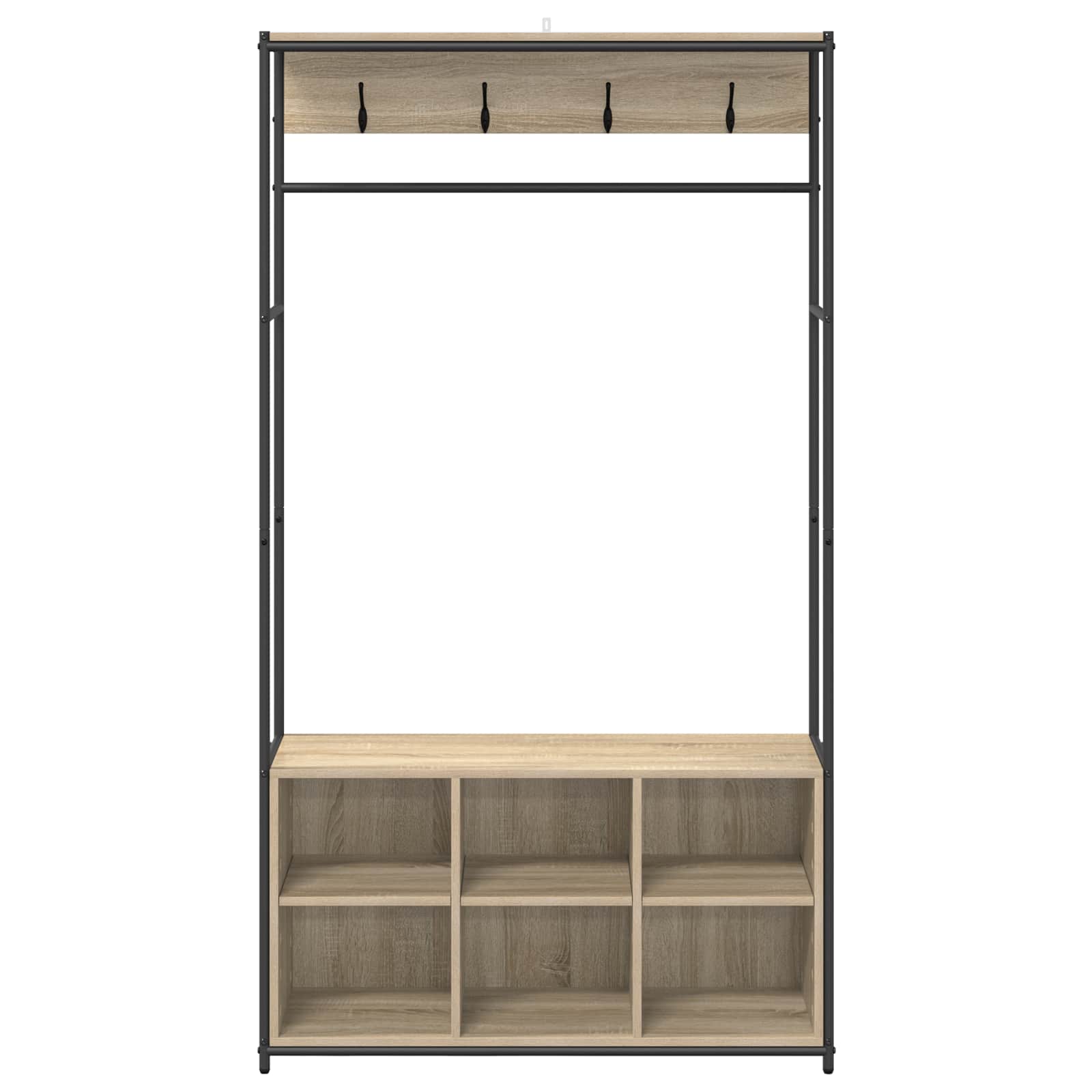 Kapstok met schoenenbank Sonoma Eiken 100 x 32 x 180,5 cm