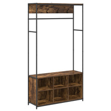 Kapstok met schoenenbank Gerookt eiken 100 x 32 x 180,5 cm