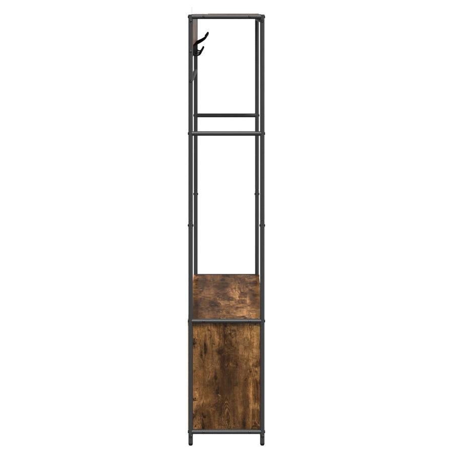 Kapstok met schoenenbank Gerookt eiken 100 x 32 x 180,5 cm