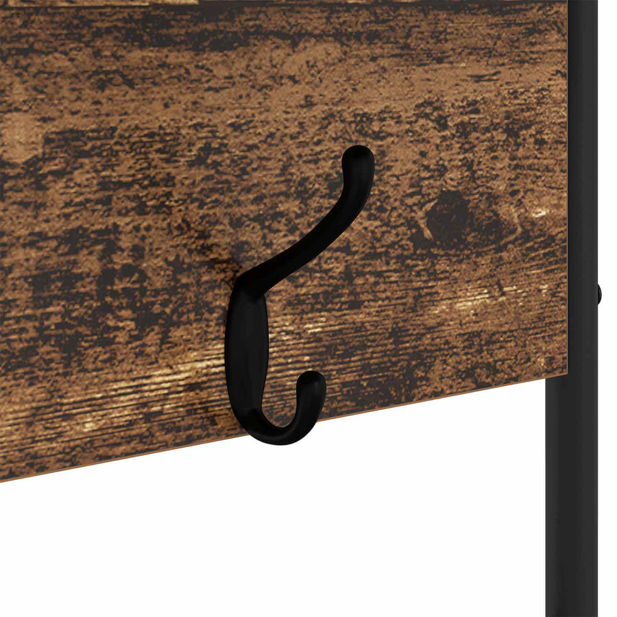 Kapstok met schoenenbank Oud hout 100 x 32 x 180,5 cm