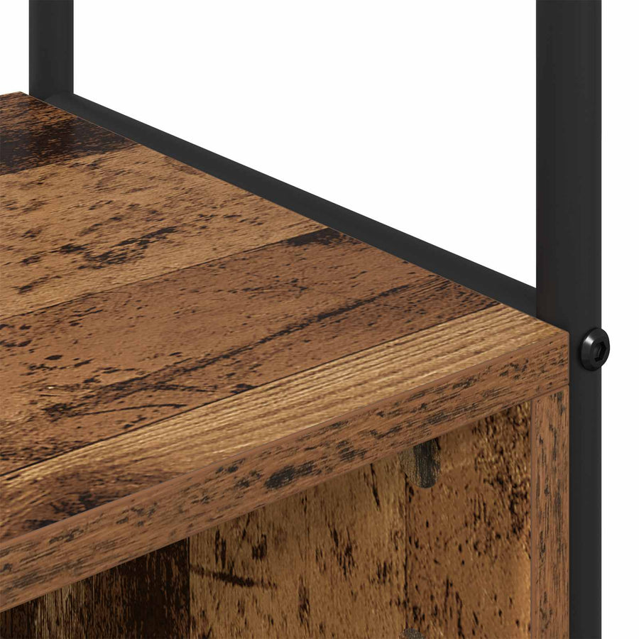 Kapstok met schoenenbank Oud hout 100 x 32 x 180,5 cm