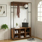 Kapstok met schoenenbank Oud hout 100 x 32 x 180,5 cm