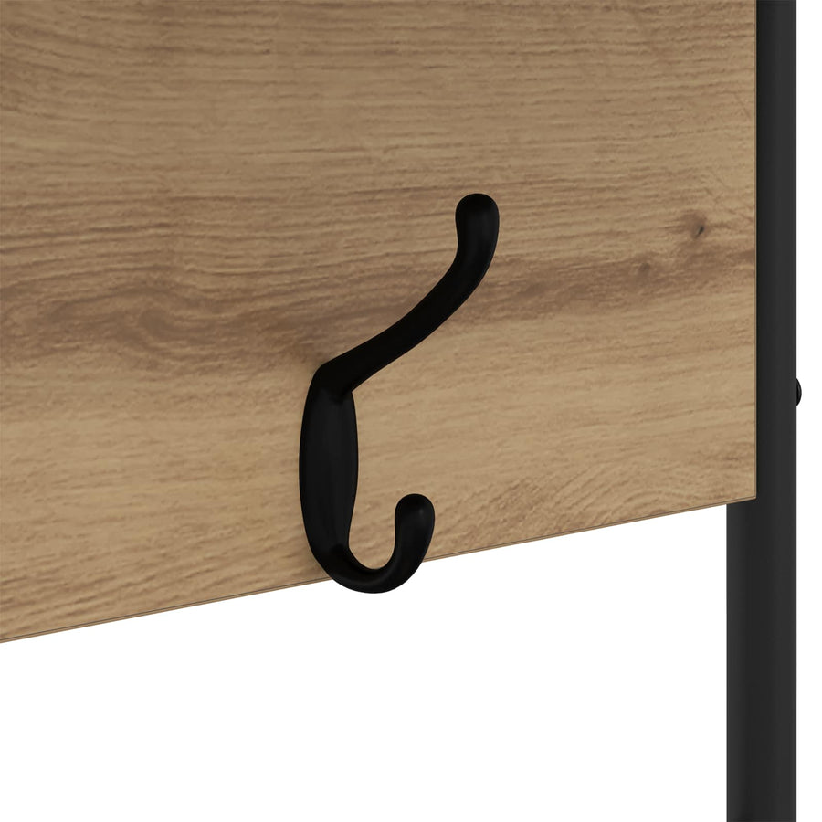 Kapstok met schoenenbank Artisanaal eiken 100 x 32 x 180,5 cm