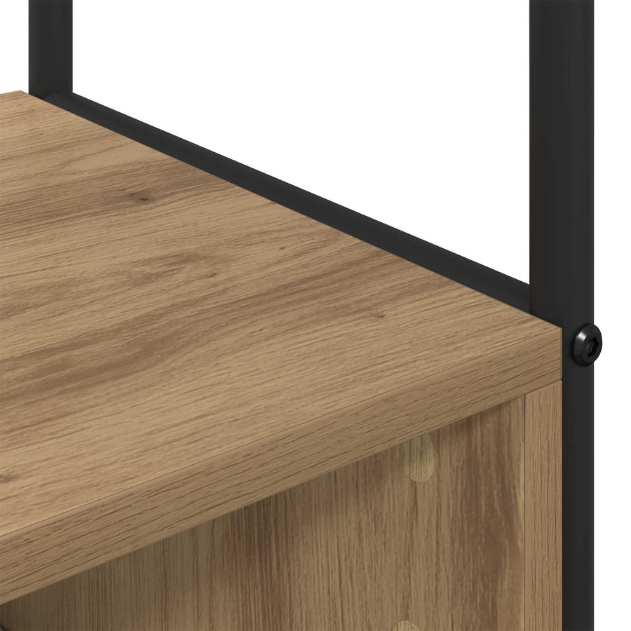 Kapstok met schoenenbank Artisanaal eiken 100 x 32 x 180,5 cm