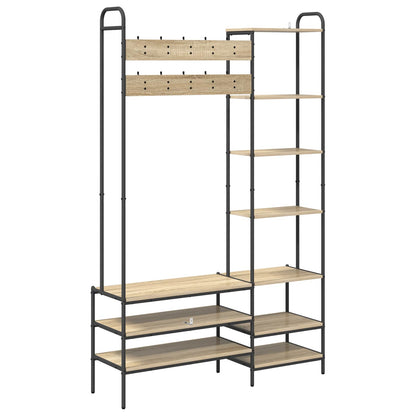 Kapstok met schoenenbank Sonoma Eiken 120,5 x 34 x 190 cm