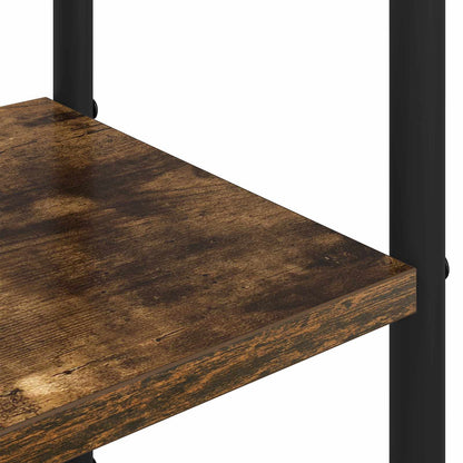 Kapstok met schoenenbank Gerookt eiken 120,5 x 34 x 190 cm